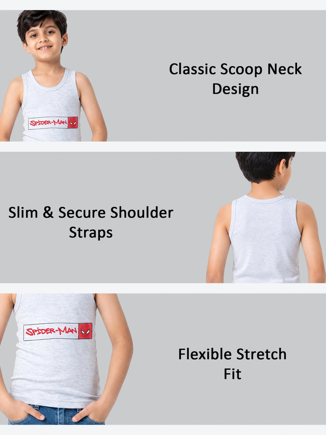 Boys Sleeveless Innerwear Vest for Everyday Comfort, Easy Layering and Regular Wardrobe Essentials for Daily Use Pack of 3