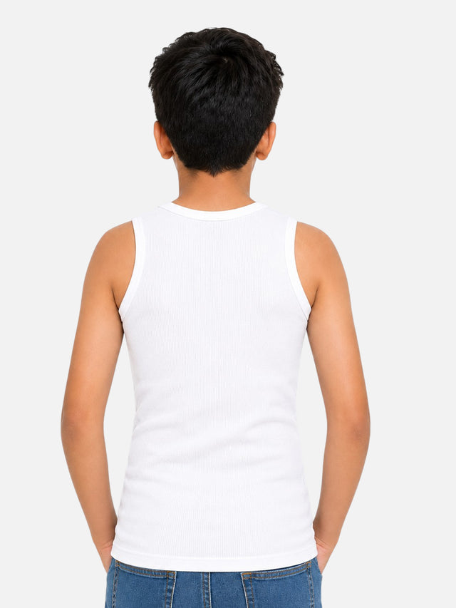 Boys Round Neck Sleeveless Thermal Top with Warm Comfort, Easy Innerwear Fit and Winter Essential Styling - Pack of 2