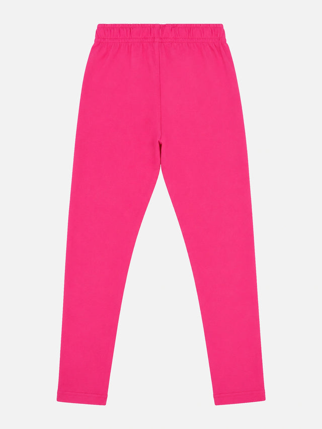 Girls 100% Cotton Solid Track Pant with Side Pockets and Regular Fit Jogger Styling for Comfortable Kids Activewear