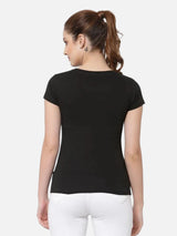 Women Solid T-Shirt Round Neck Half Sleeves with Casual Styling for Everyday Wear and Easy Layering Comfort