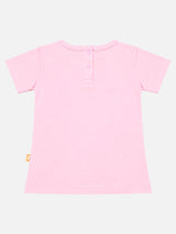 Baby Girls 100% Cotton Round Neck Half Sleeves T-Shirt with Soft Everyday Comfort and Casual Wear Styling