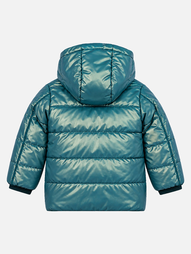 Baby Boys Polyester Quilted Hooded Jacket with Full Sleeves, Standard Length and Comfortable Winter Outerwear