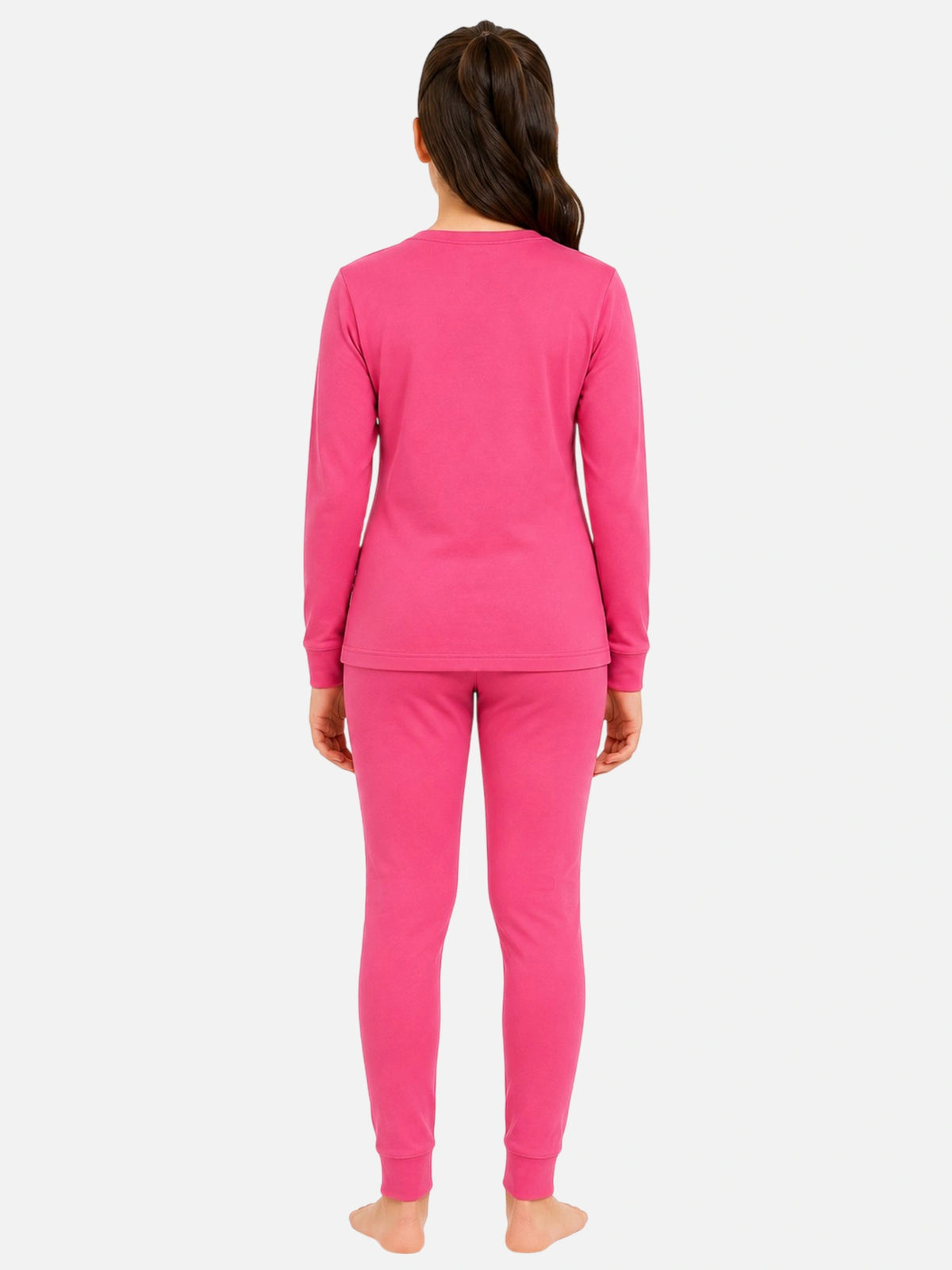 Girls Round Neck Full Sleeves Thermal Set for Winter Layering, Cold-Weather Comfort and Everyday Warm Innerwear - Pack of 1