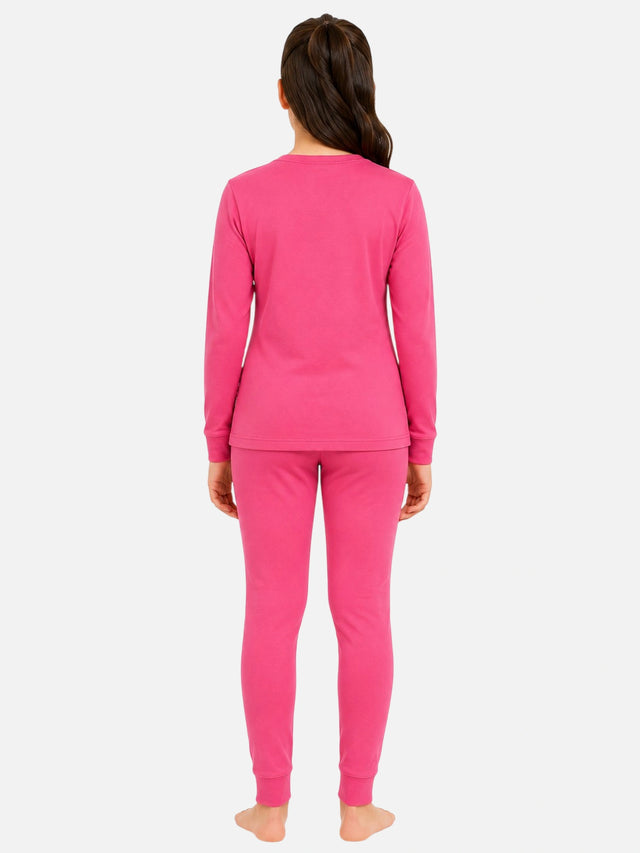 Girls Round Neck Full Sleeves Thermal Set for Winter Layering, Cold-Weather Comfort and Everyday Warm Innerwear - Pack of 1