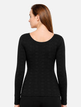 Women Round Neck Full Sleeves Thermal Top with Thin Fabric and High Warmth for Optimum Heat in Cold Weather