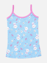 Baby Girls 100% Cotton Sleeveless Camisole Vest for Soft Innerwear Comfort and Regular Use - Pack of 3