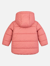 Baby Girls Polyester Quilted Hooded Winter Jacket with Full Sleeves and Comfortable Regular Outerwear Styling