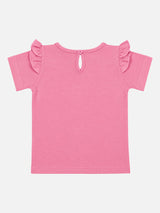 Baby Girls Round Neck Half Sleeve T-Shirt for Easy Casual Dressing, Lounge Wear and Everyday Comfort - Pack of 1