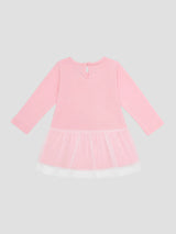 Baby Girls Interlock Cotton Frock with Soft Breathable Fabric and Regular Fit for Casual Wear and Everyday Comfort