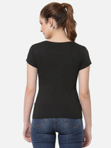 Women T-Shirt Half Sleeves Round Neck with Solid Casual Styling for Everyday Wear and Easy Pairing Comfort