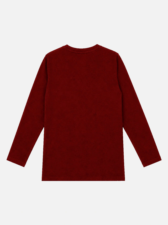 Girls Round Neck Full Sleeves Printed T-Shirt with Casual Styling, Easy Movement and Comfortable Regular Wear Appeal