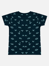 Baby Boys 100% Cotton Round Neck Half Sleeve Printed T-Shirt with Breathable Fabric and Regular Fit - Pack of 1