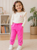 Baby Girls Cotton Track Pant for Everyday Comfort, Lounge Wear, Easy Movement and Casual Wardrobe Essentials - Pack of 1