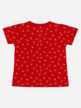 Baby Boys 100% Cotton Round Neck Half Sleeve Printed T-Shirt with Breathable Fabric and Regular Fit - Pack of 1