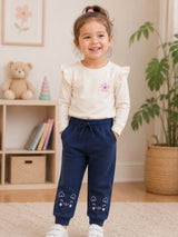 Baby Girls Cotton Track Pant for Everyday Comfort, Lounge Wear, Easy Movement and Casual Wardrobe Essentials - Pack of 1