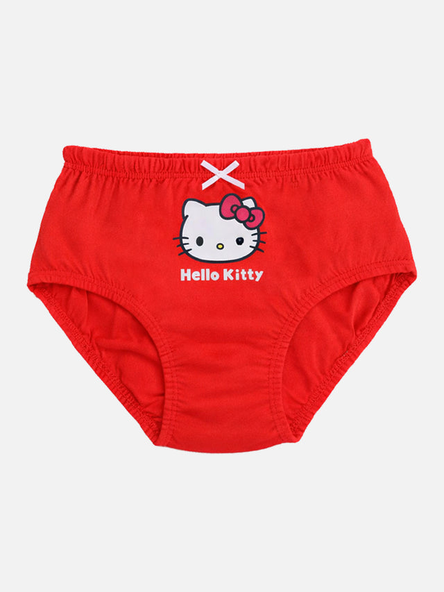 Girls Hello Kitty Panty Cotton with Inner Elastic for Everyday Comfort and Kids Essential - Pack of 5