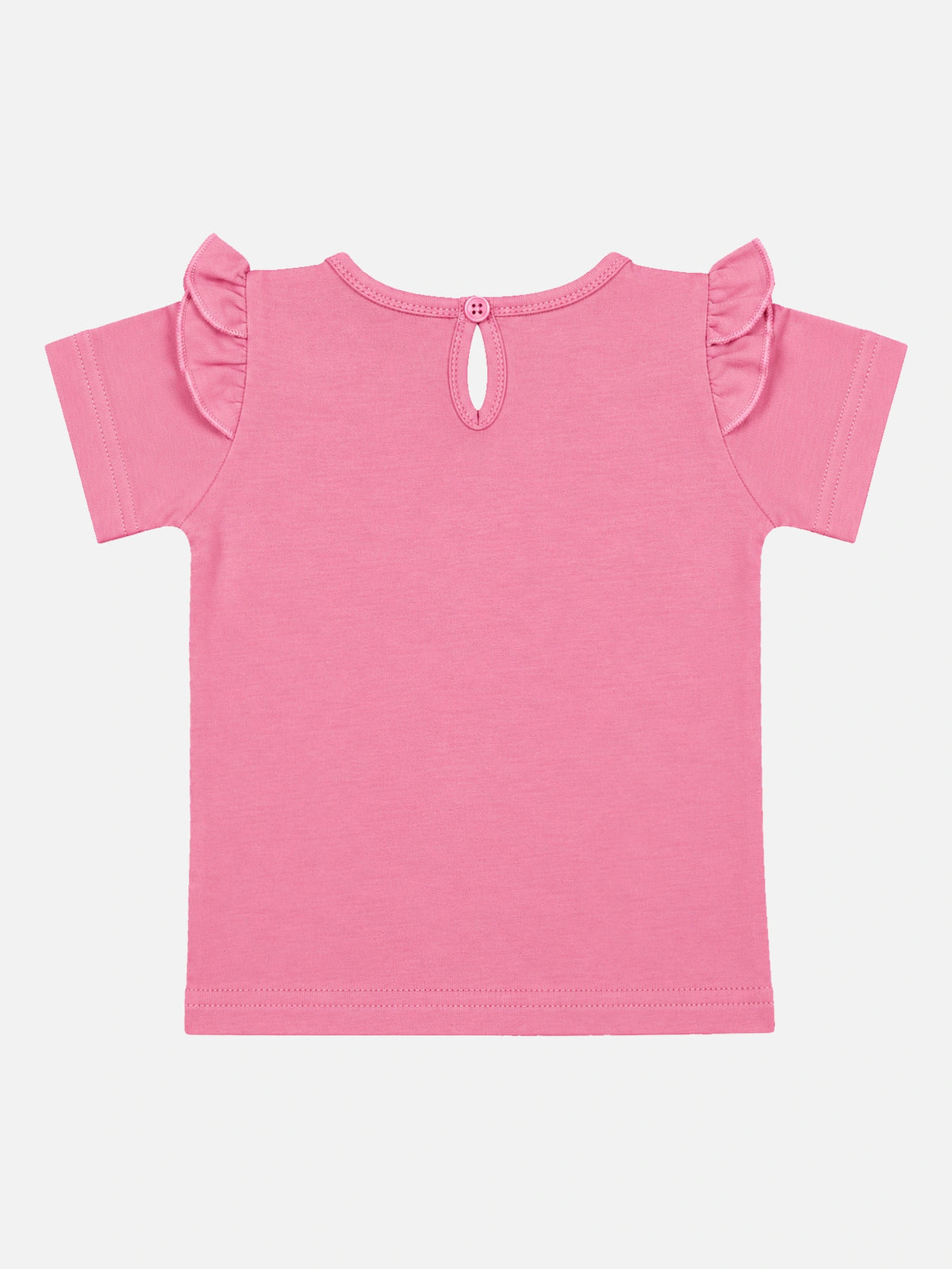 Baby Girls Round Neck Half Sleeves T-Shirt Everyday Wear Top for Playtime, Travel and Regular Wardrobe Use