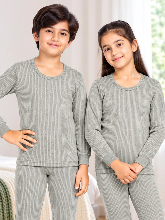 Unisex Antibacterial Round Neck Full Sleeve Thermal Top for Winter Innerwear Comfort and Warm Base Wear - Pack of 2