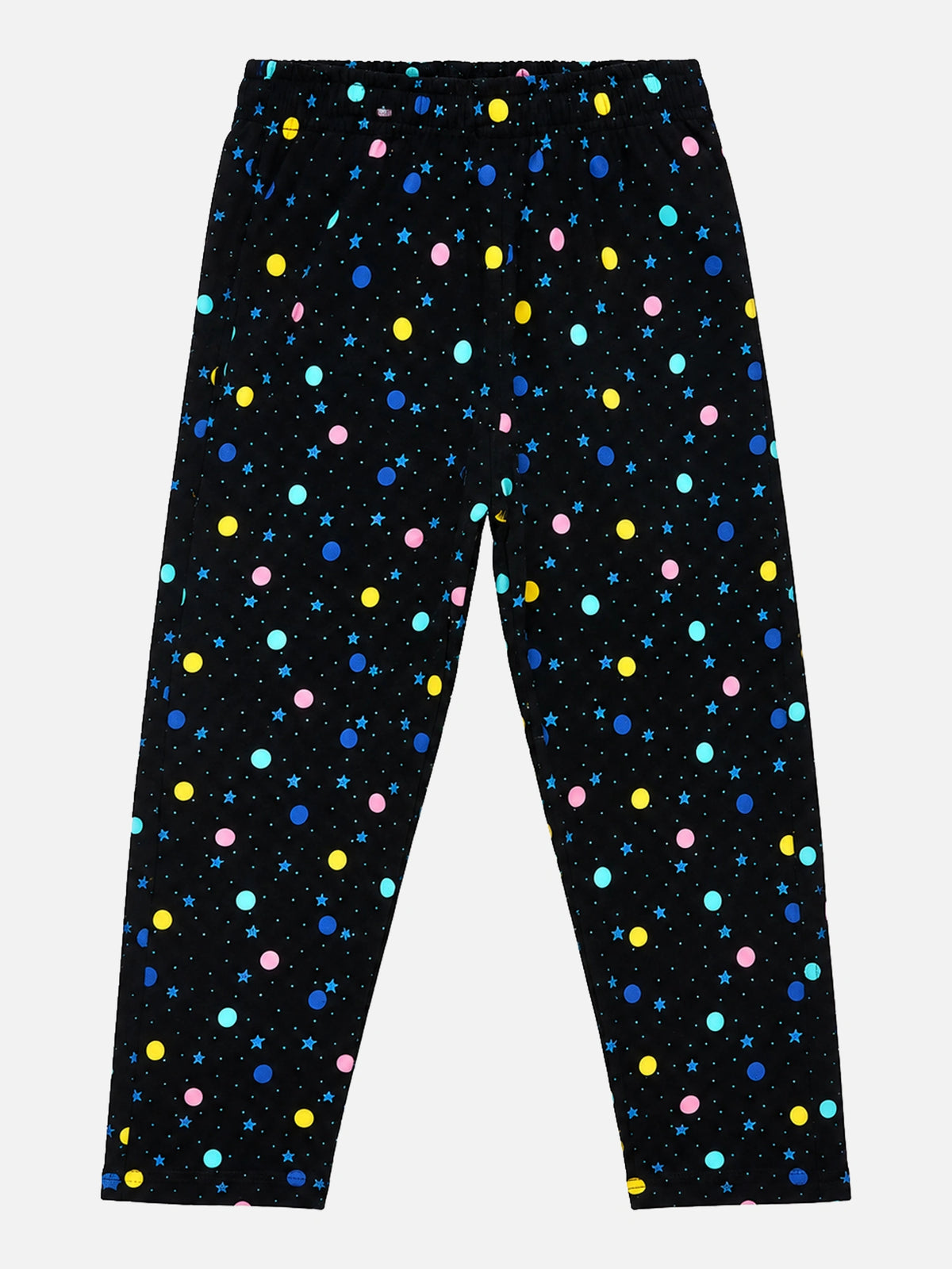 Girls 100% Cotton Printed Track Pant with Side Pockets and Regular Fit Jogger Styling for Comfortable Kids Activewear