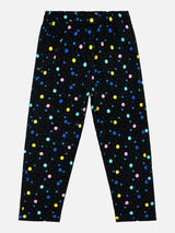 Girls 100% Cotton Printed Track Pant with Side Pockets and Regular Fit Jogger Styling for Comfortable Kids Activewear