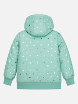 Girls Polyester Quilted Hooded Winter Jacket with Full Sleeves and Comfortable Outerwear Styling for Regular Use