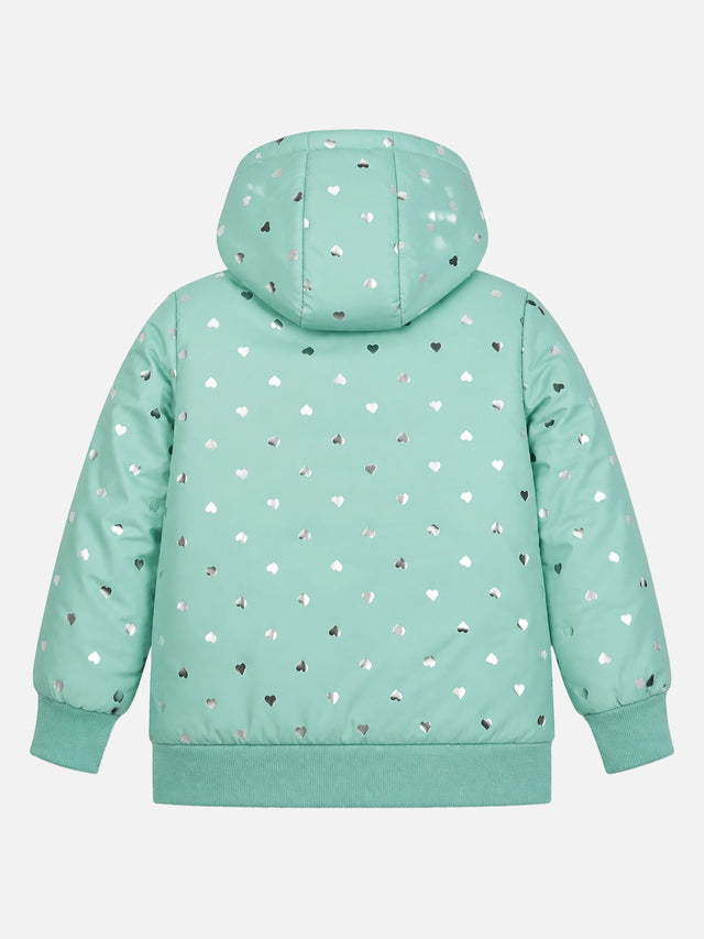 Girls Polyester Quilted Hooded Winter Jacket with Full Sleeves and Comfortable Outerwear Styling for Regular Use