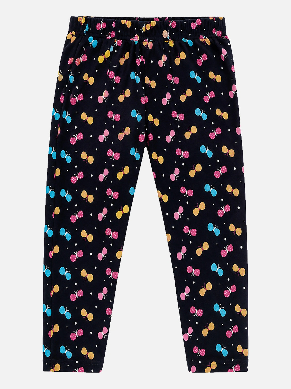 Girls 100% Cotton Printed Track Pant with Side Pockets and Regular Fit Jogger Styling for Comfortable Kids Activewear