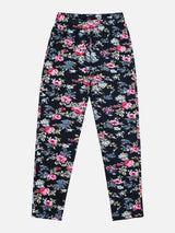 Girls 100% Cotton Printed Track Pant with Side Pockets for Casual Wear, Lounge Comfort and Easy Movement