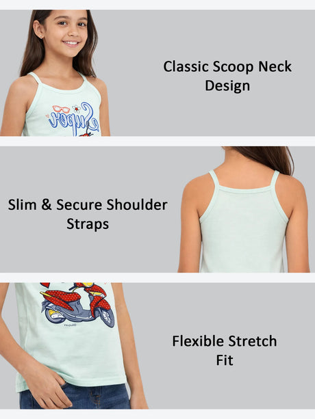 Girls Vest Dori Neck Sleeveless Pack of 6