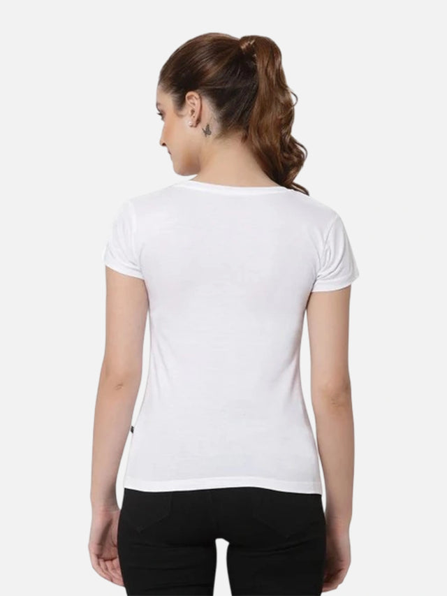 Women T-Shirt Round Neck Half Sleeves with Everyday Styling for Casual Wear and Easy Wardrobe Pairing