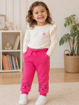 Baby Girls Cotton Track Pant for Everyday Comfort, Lounge Wear, Easy Movement and Casual Wardrobe Essentials - Pack of 1