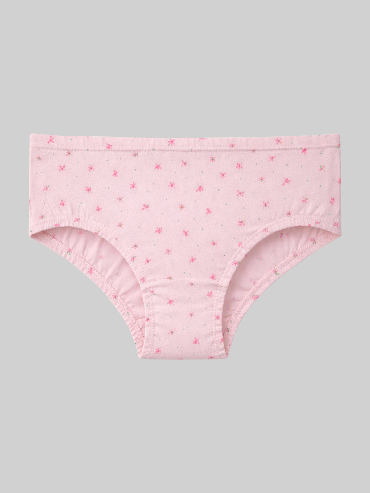 Girls Cotton Panty Underwear with Inner Elastic for Comfortable Daily Innerwear, Easy Wear and Smooth Movement - Pack of 3