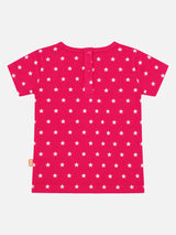 Baby Girls Cotton Round Neck Half Sleeve T-Shirt for Comfortable Casual Dressing and Regular Everyday Use - Pack of 1