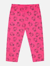Baby Girls Printed Track Pant with Character Artwork for Casual Wear, Playtime Comfort and Easy Movement - Pack of 1