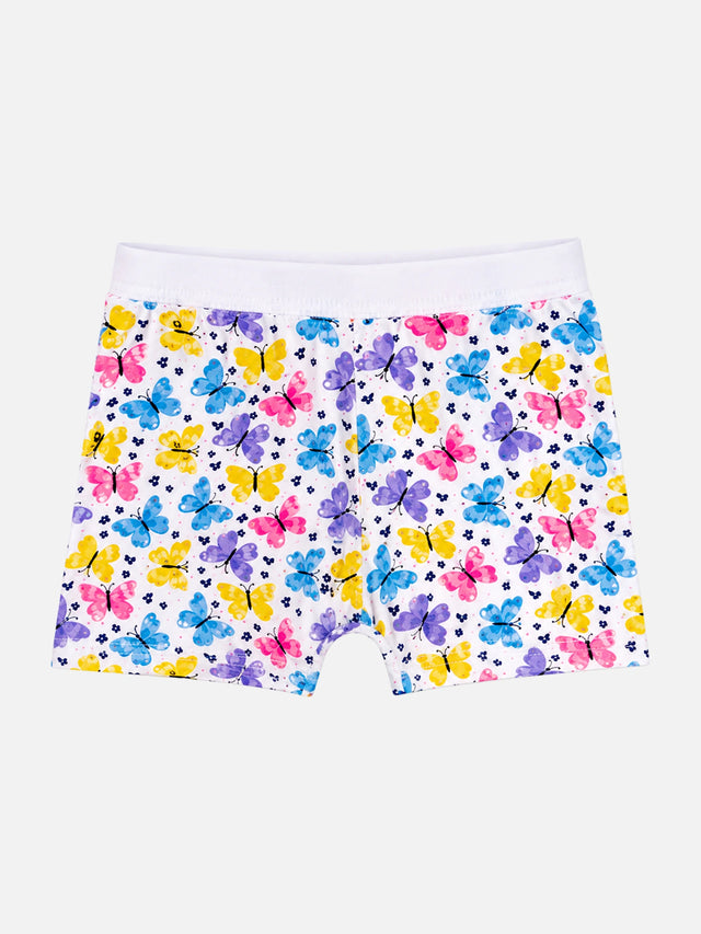 Girls Innerwear Boyshorts Cotton Spandex Printed Shorts with Lycra Band for Everyday Comfort and Easy Movement - Pack of 2