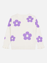 Girls Polyester Blend Round Neck Full Sleeves Sweater with Comfortable Winter Wear Styling for Regular Use