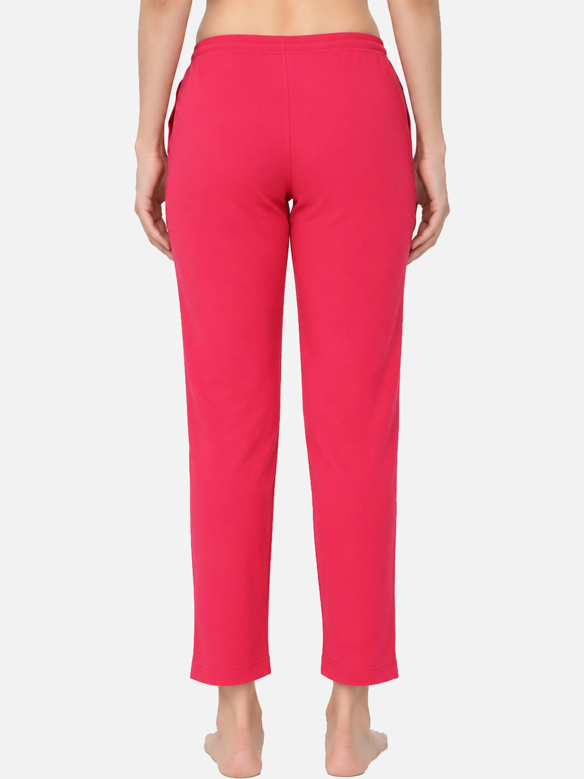 Women 100% Cotton Track Pant with Side Pockets and Solid Sports Jogger Styling for Workout, Gym and Active Wear