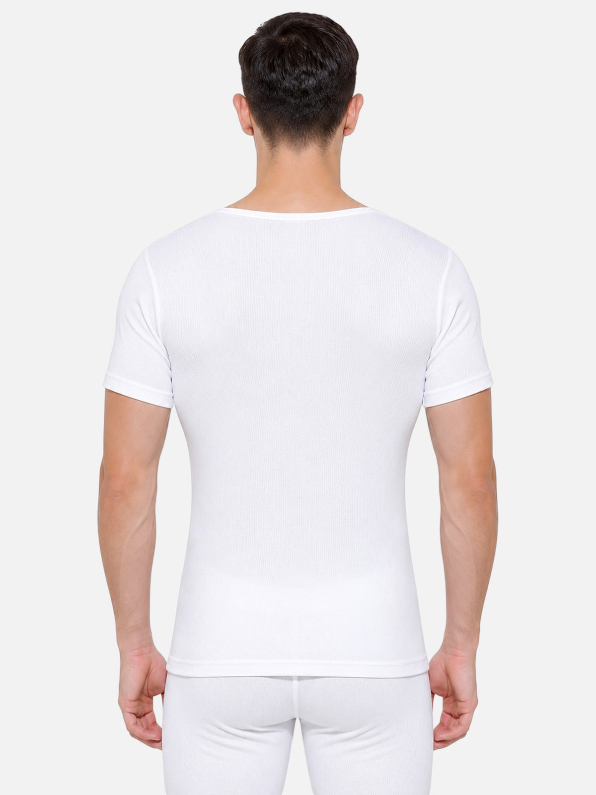 Men Round Neck Half Sleeves Thermal Top for Winter Base Layering, Cold-Weather Comfort and Everyday Warm Innerwear Essentials