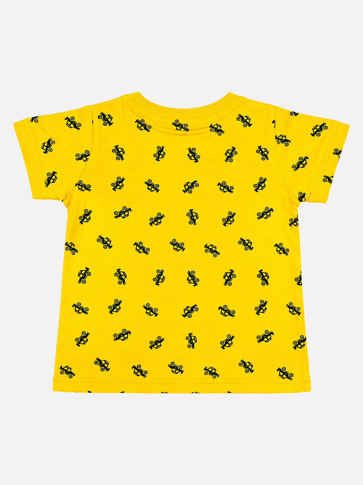 Baby Boys 100% Cotton Round Neck Half Sleeve Printed T-Shirt with Breathable Fabric and Regular Fit - Pack of 1