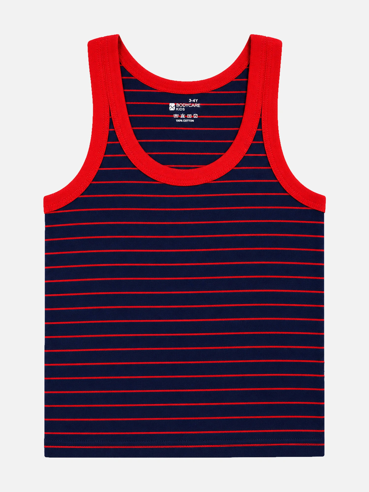 Boys Striped Round Neck Sleeveless Innerwear Vest for Everyday Comfort, Easy Layering and Wardrobe Essentials - Pack of 3