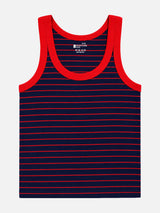 Boys Striped Round Neck Sleeveless Innerwear Vest for Everyday Comfort, Easy Layering and Wardrobe Essentials - Pack of 3