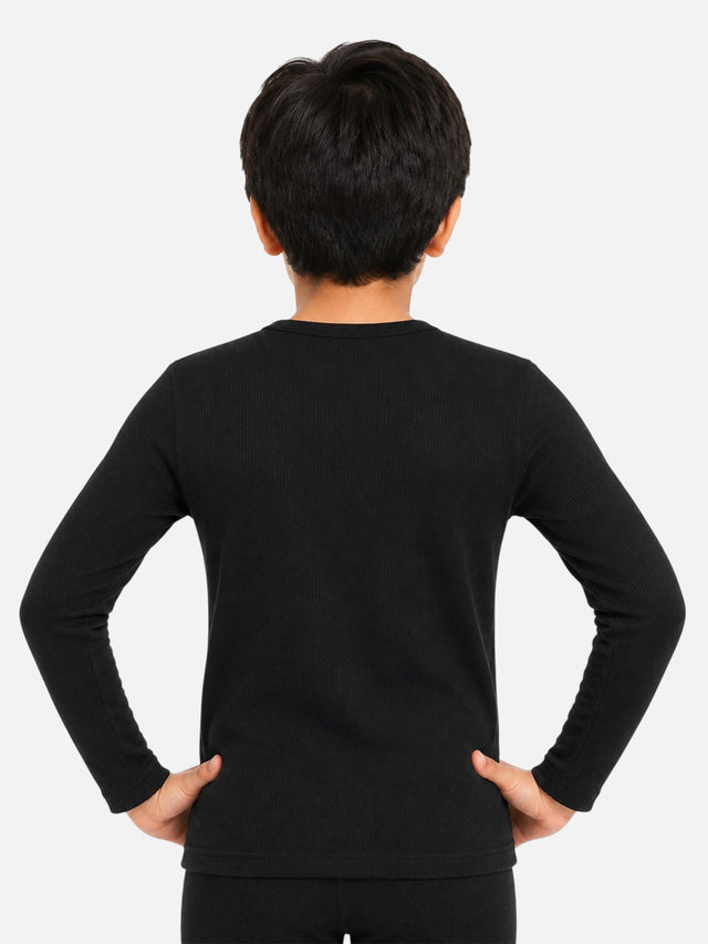 Boys Round Neck Full Sleeves Thermal Top for Winter Base Layering, Cold-Weather Comfort and Everyday Innerwear - Pack of 1