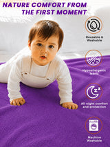 Unisex Baby Dry Sheet Waterproof Bed Protector with Extra Absorbent, Anti-Bacterial and Odour-Free Care - Pack of 2