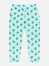 Girls 100% Cotton Printed Track Pant with Side Pockets and Regular Fit Jogger Styling for Comfortable Kids Activewear