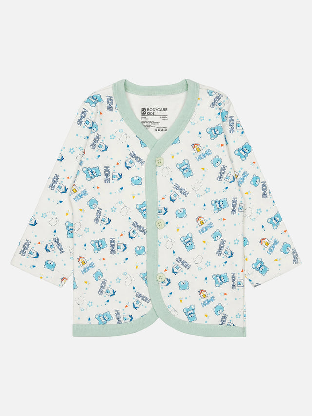 Unisex Baby Cotton Printed Top and Pyjama Set with Soft Comfort, Coordinated Nightwear Style and Everyday Ease
