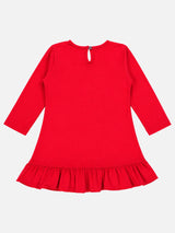 Baby Girls 100% Cotton Full Sleeve Frock with Breathable Fabric, Skin Friendly Regular Fit and Comfortable Wear - Pack of 1