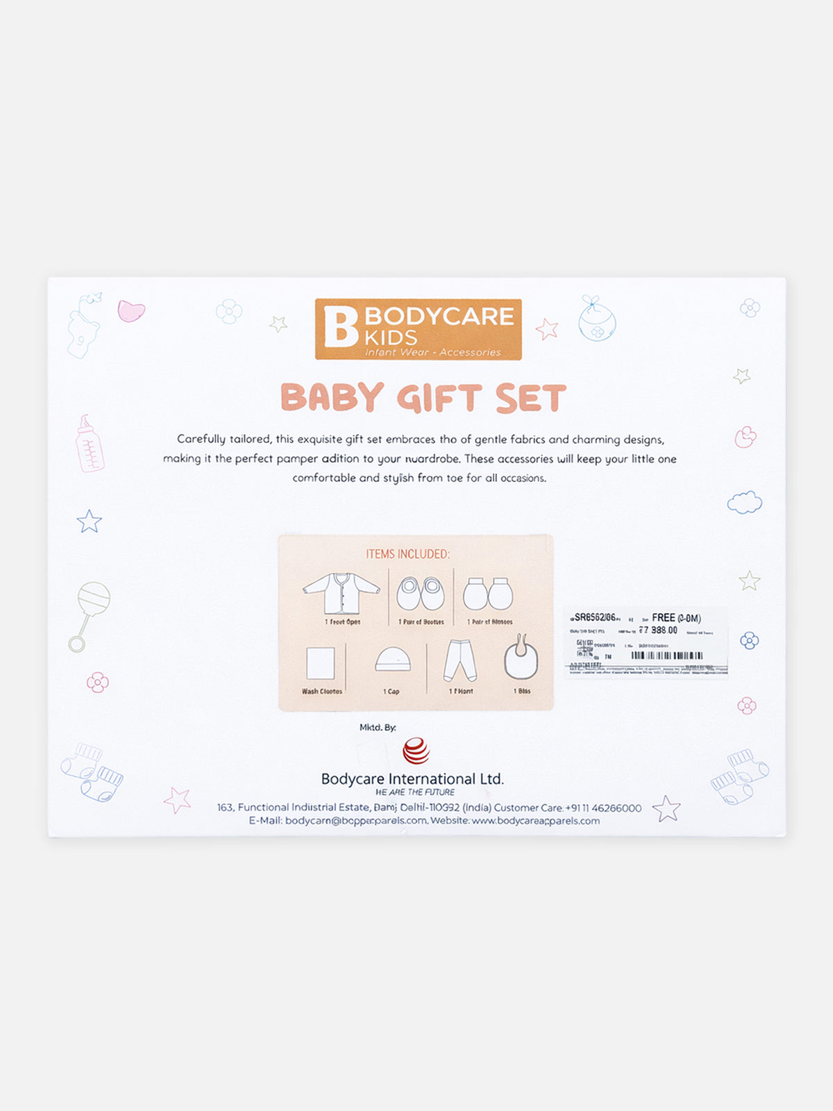 BODYCARE Newborn Baby Gift Set for Boys & Girls, Cotton Clothing Set, Hospital Ready Combo Gift Hamper (7 Pcs, 0-6 Months)