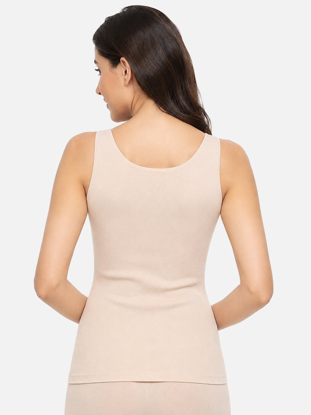 Women Sleeveless Thermal Top for Winter Wear, Warm Base Layer Comfort, Easy Layering and Regular Use