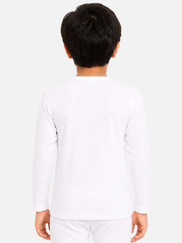 Boys Round Neck Full Sleeves Thermal Top for Winter Base Layering, Cold-Weather Comfort and Everyday Innerwear - Pack of 1