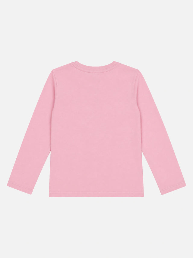 Girls Round Neck Full Sleeves Printed T-Shirt with Casual Styling, Easy Movement and Comfortable Regular Wear Appeal